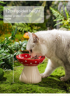 Mushroom High Foot Protection Anti Roll Cat Bowls Pets Possessions LLC