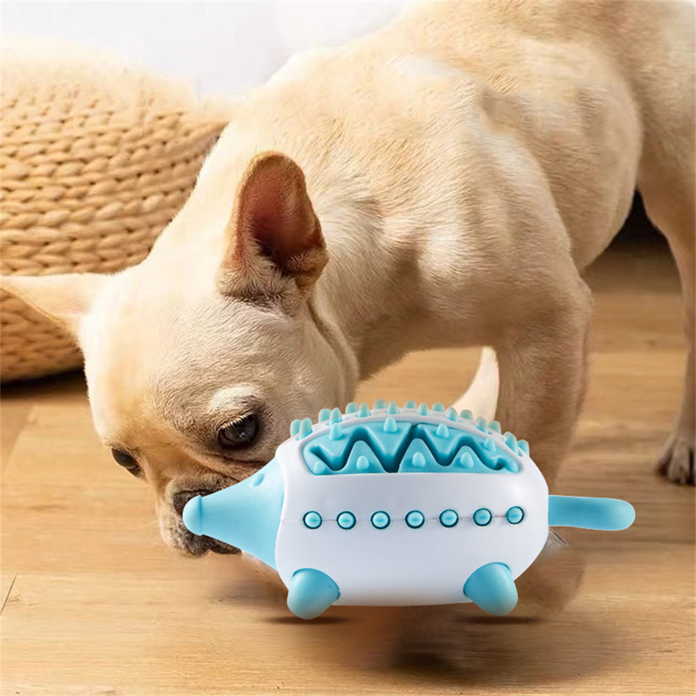 2-in-1 Hedgehog Chewing Ball Molarclean Teeth Cleaning and Food Dispenser Toy for Dogs Pets Possessions
