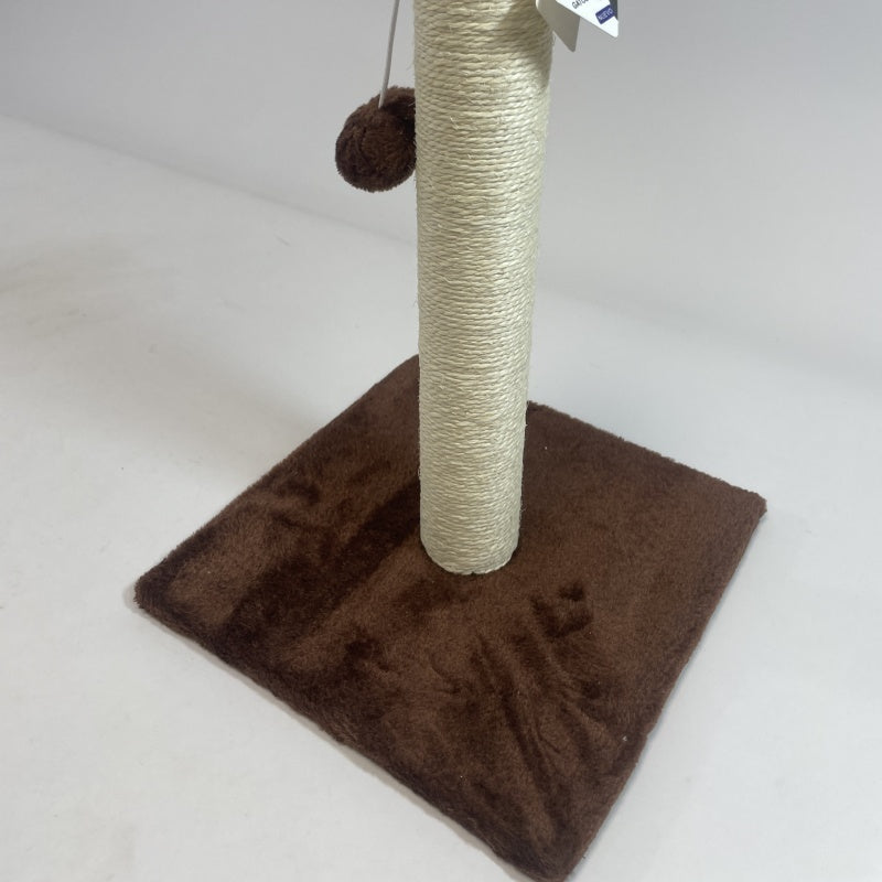 Beautiful Brown Cat Climbing Frame & scratching Post with Swinging Toy for Cat Stimulation Pets Possessions