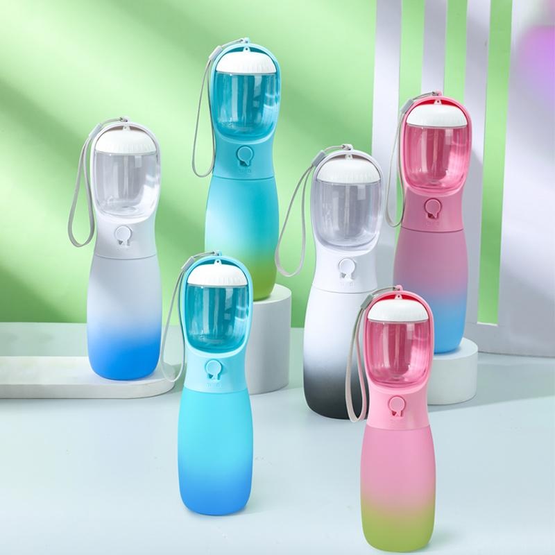 Avelora 19 oz Gradient Travel Water & Food Bottle for Dogs Pets Possessions