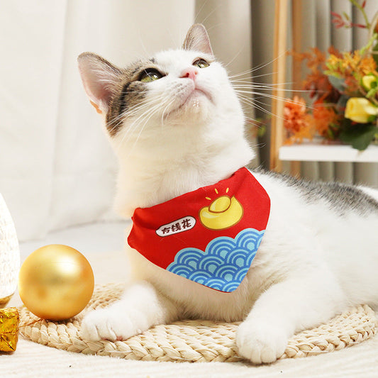 Adorable Adjustable Chinese Inspired Guo Feng Scarves for Cats & Dogs Pets Possessions LLC