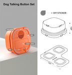MEWOOFUN Talking Training Button Set - 3 Recordable Communication Buttons (IQ Interactive) for Cats & Dogs Pets Possessions