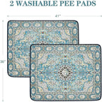 Qeils 2 Pack Absorbent, Leakproof Washable, Reusable Training Pads for Dogs Pets Possessions