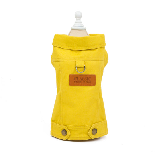 Stylish Denim Vest with Leash Connector – Perfect Fall Jacket for Cats & Dogs Pets Possessions LLC