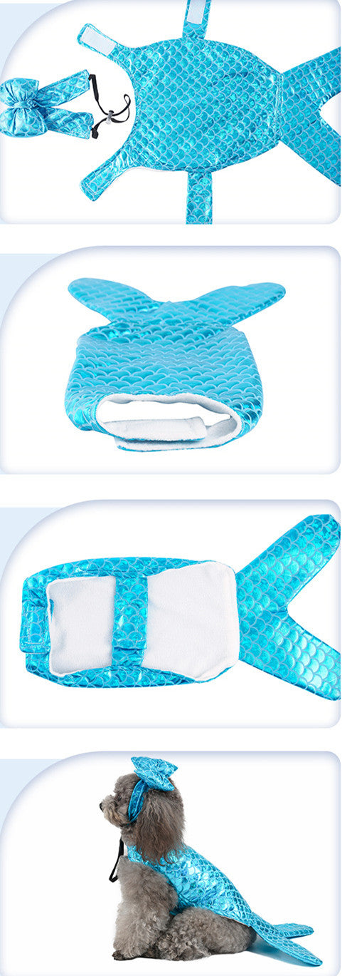 Adorable Mermaid Costume for Cats & Dogs Pets Possessions LLC