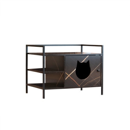 Modern Sleek Cat Litter Furniture with Hidden Litter Enclosures and Storage Space Pets Possessions
