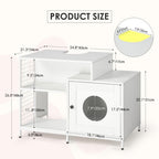 2-in-1 Vanity with Cat Litter Box Enclosure and Storage Shelves for Bathroom Pets Possessions