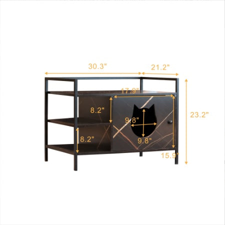 Modern Sleek Cat Litter Furniture with Hidden Litter Enclosures and Storage Space Pets Possessions