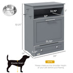 Gray Contemporary Pet Feeder Station with Storage Containers for Cats & Dogs (Must Have) Pets Possessions