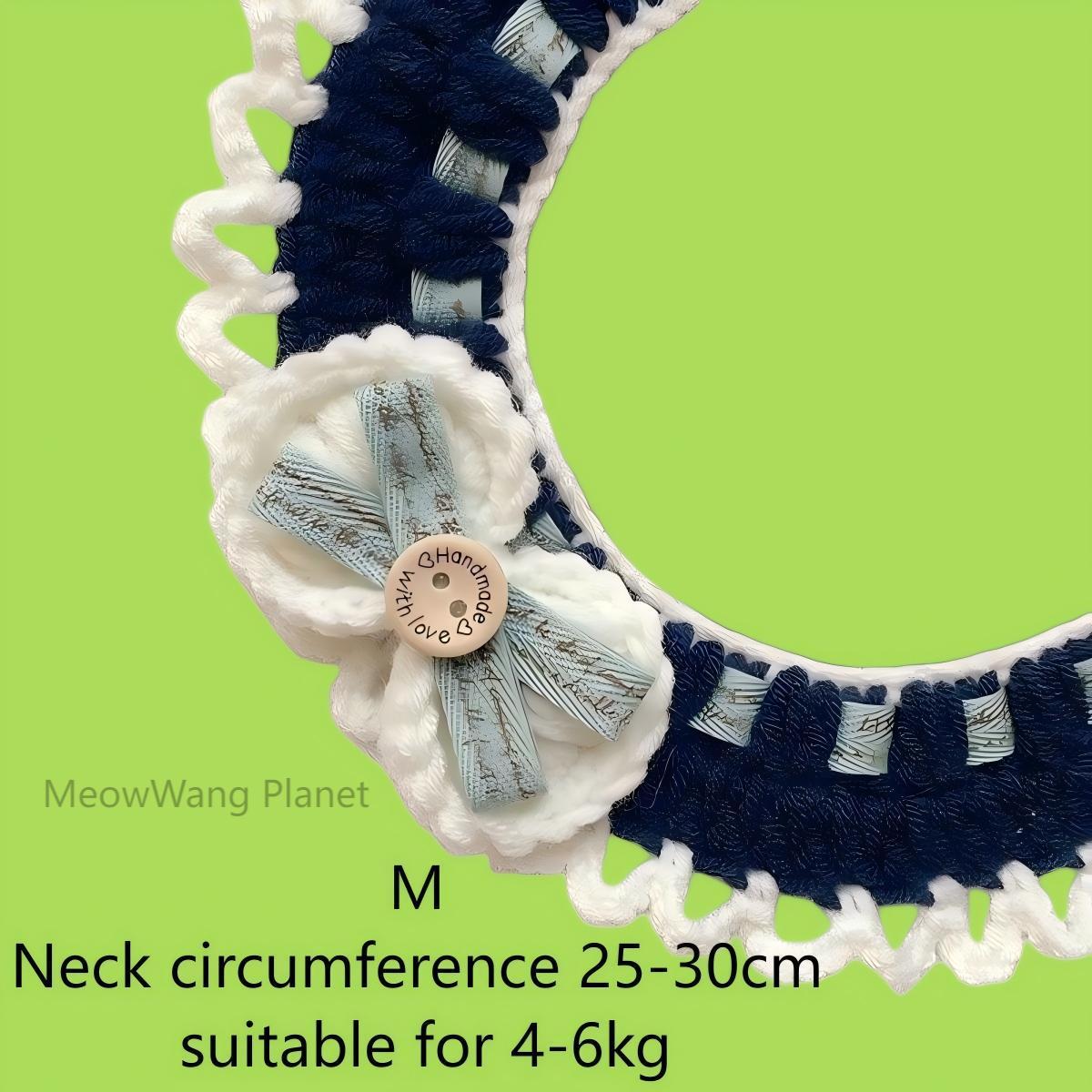 Beautiful Knitted Pet Collar for Cats & Small Dogs Pets Possessions