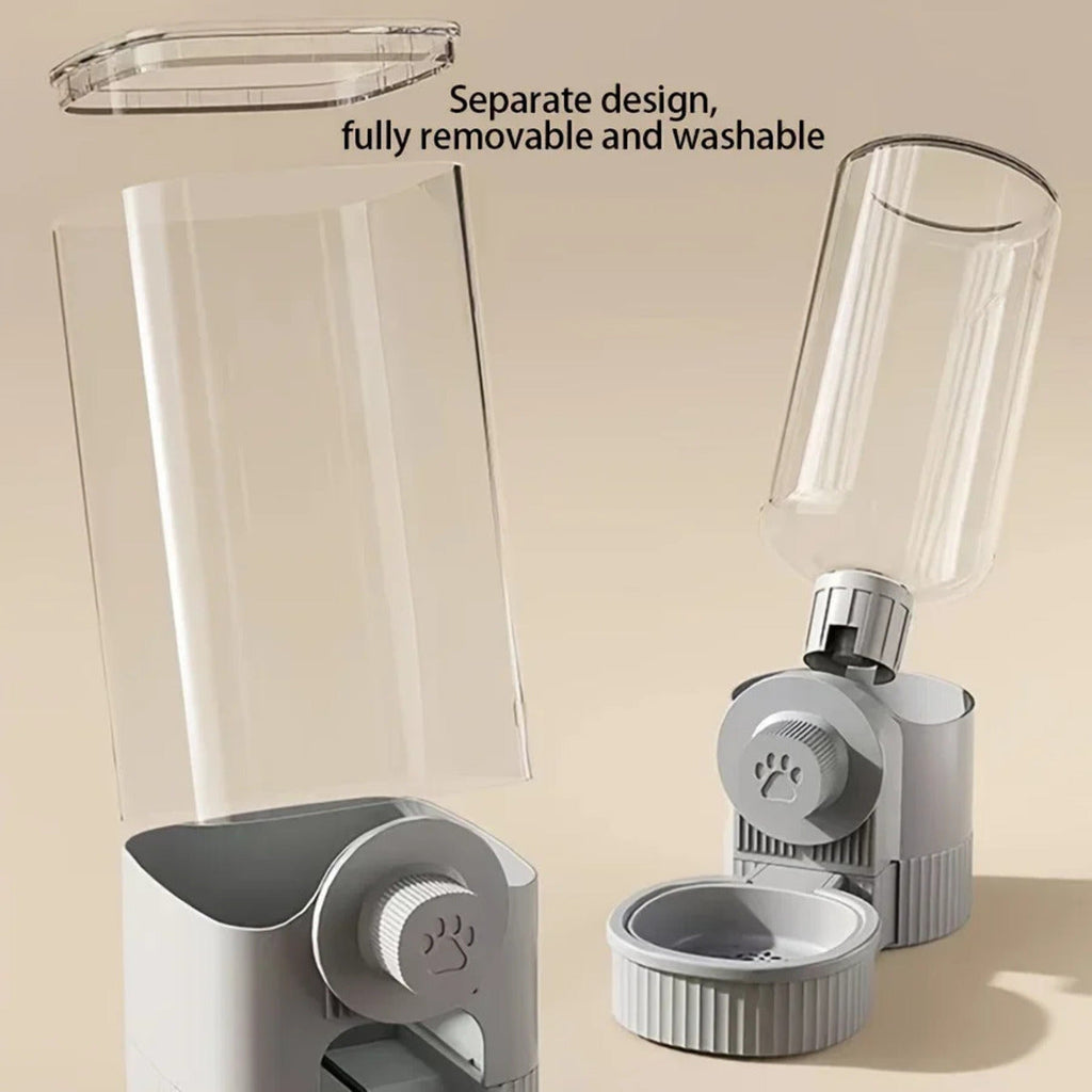 Automatic Water + Food Dispensers for Cats & Dogs (Attachable to Kennel) Pets Possessions