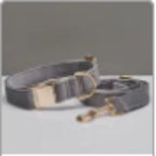 Multiple Color Velvet Customizable Dog Collar +Leash Set with Bow Pets Possessions