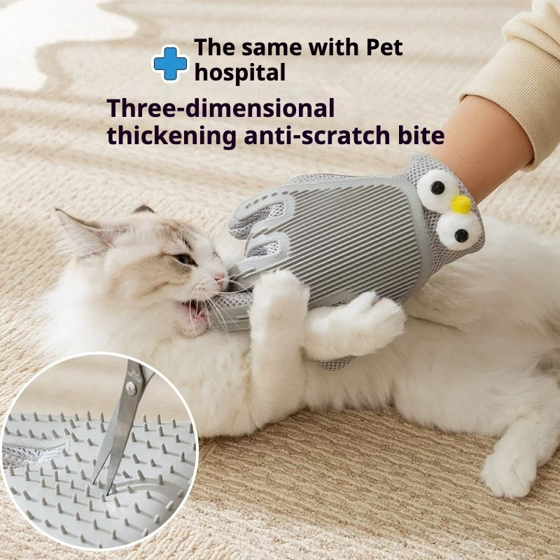 3-in-1 Pet Hair Removal, Massage Comb and Bathing Gloves for Cats & Dogs Pets Possessions