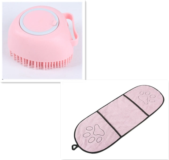 Silicone Soap Dispenser Bath Brush for Cats & Dogs Pets Possessions LLC