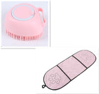 Silicone Soap Dispenser Bath Brush for Cats & Dogs Pets Possessions LLC