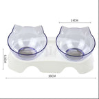 Diagonal Elevated Feeding Bowl Designed to Protect Cervical Vertebra for Cats Pets Possessions
