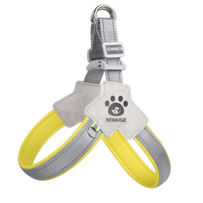 Adjustable Pet Harness + Leash with Reflective Stitching for Safety at Night for Dogs Pets Possessions