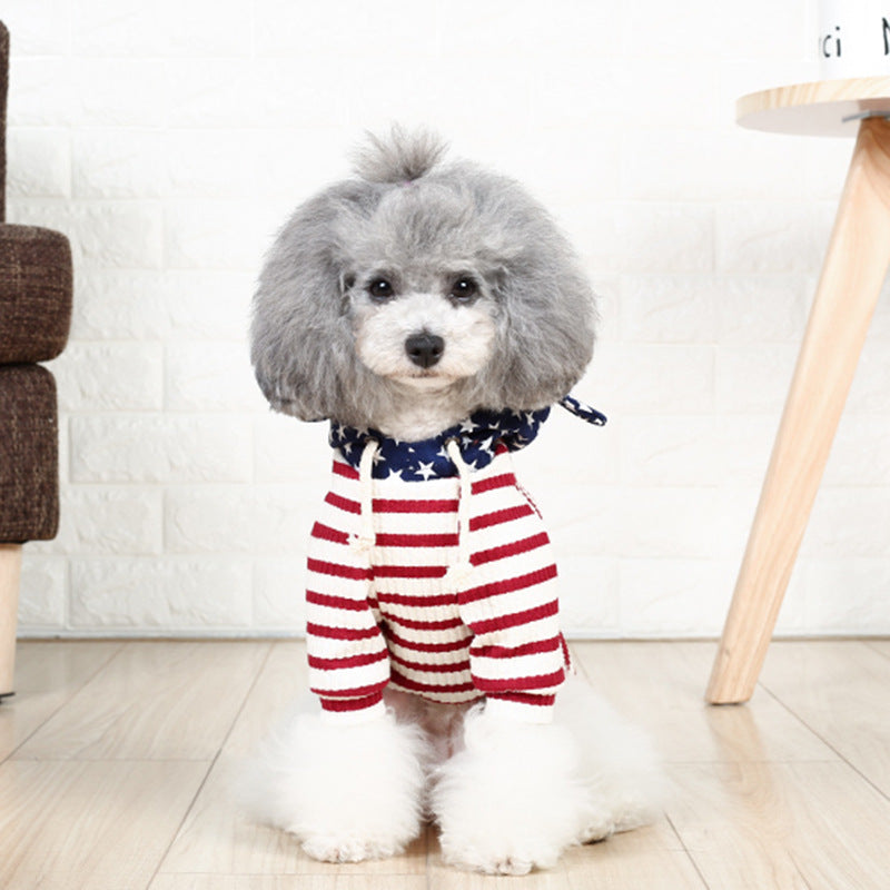 Causal Classic Patriotic Independence Day Sweater for Cats & Dogs Pets Possessions LLC
