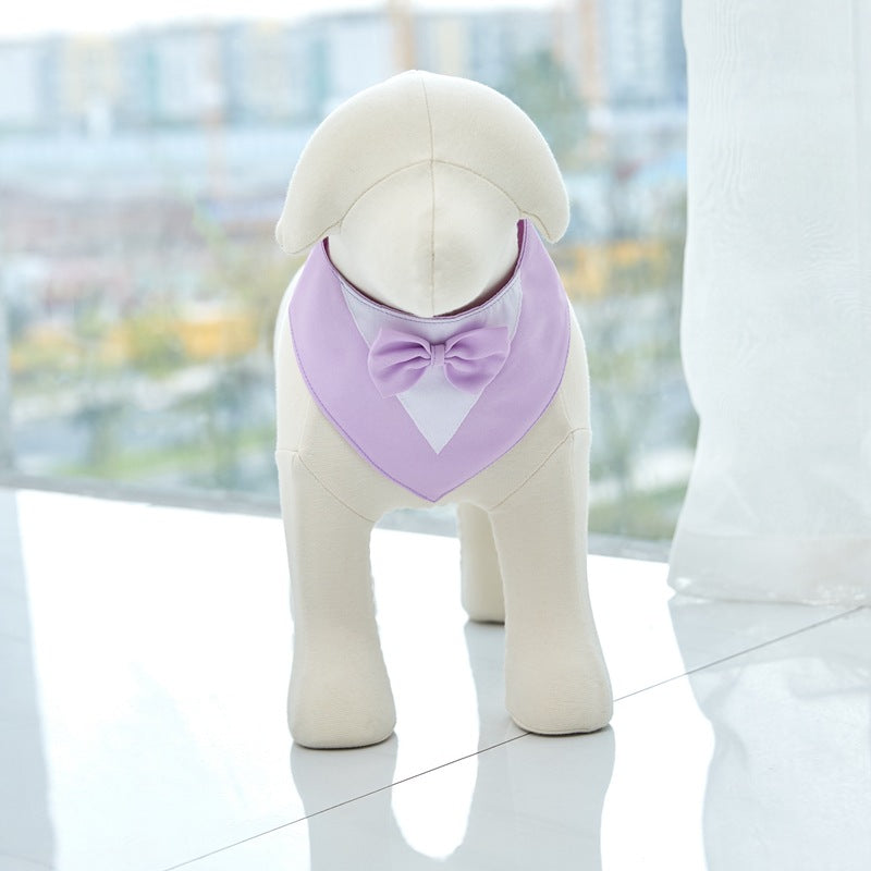 Special Occasions Fancy Triangular Collar Vests with Bow Tie for Cats & Dogs Pets Possessions LLC
