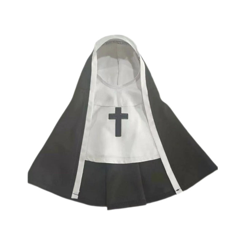 Holy Paws Nun – Black & White Cloak Costume for Cats & Dogs Pets Possessions LLC