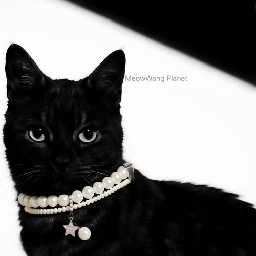 Elegant Adjustable Pearl Collar for Cats & Dogs Pets Possessions