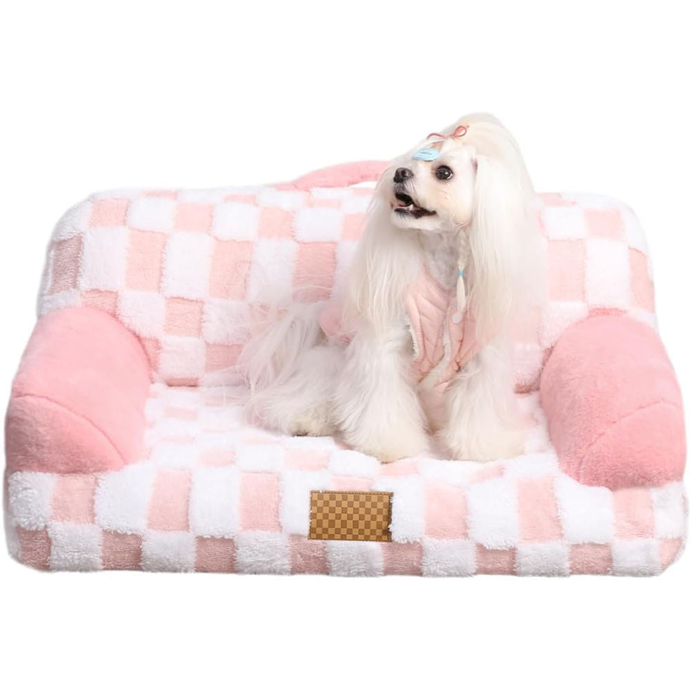 Jacquard Luxury Checkerboard Pattern Bed for Cats & Dogs Pets Possessions