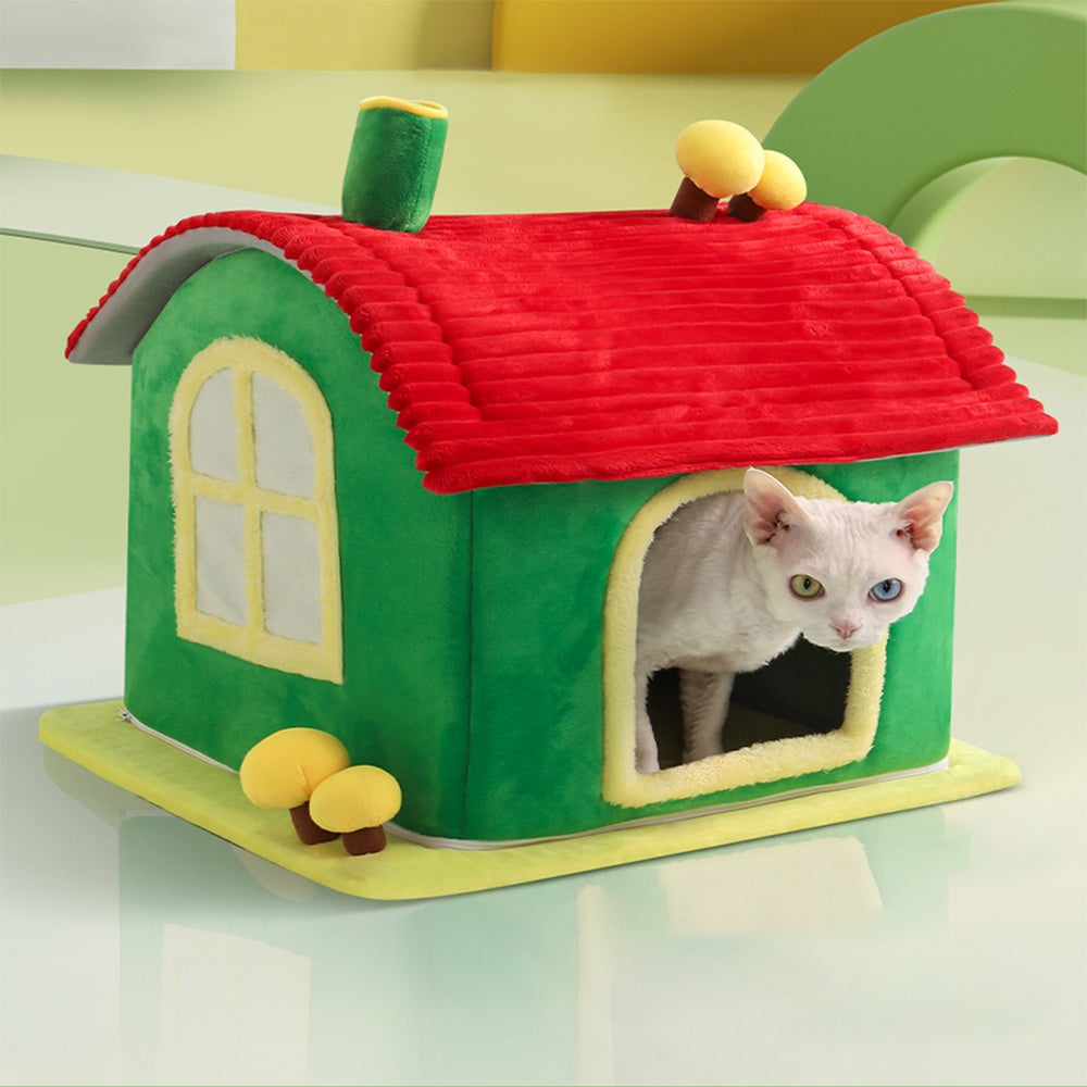 Vibrant Pet House with Ample Interior Space for Cats & Dogs Pets Possessions