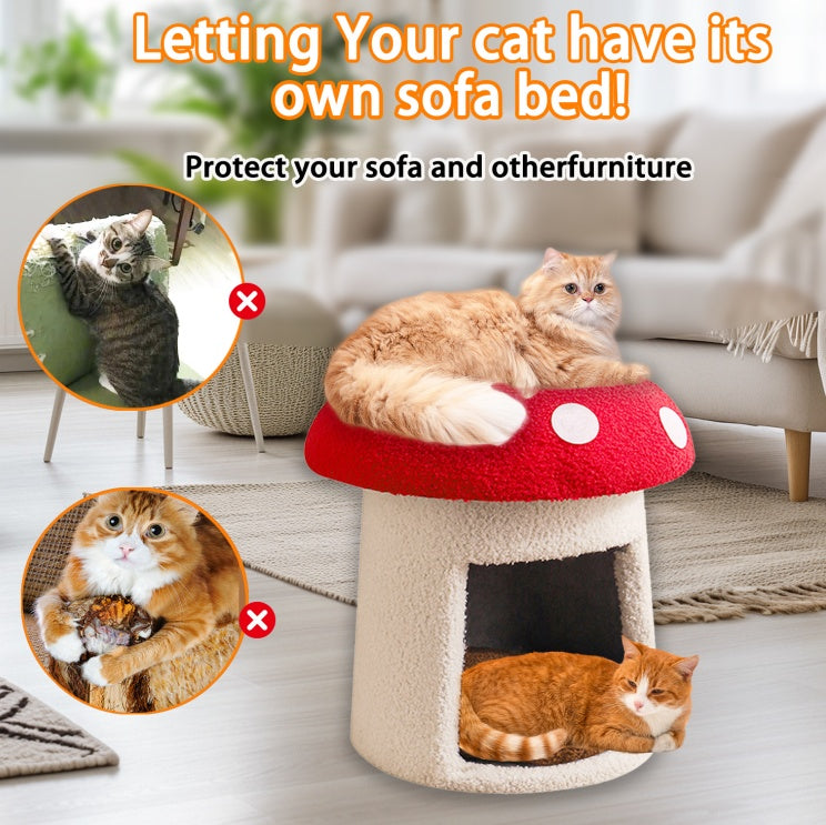 Creative Umbrella Mushroom Cove for Cats & Dogs Pets Possessions