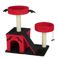 Spooktacular Halloween Themed Cat Tree with Spacious Condo 2 Perches and Spider Toy Pets Possessions