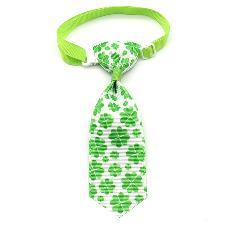 Beautiful St. Patrick's Day Four-leaf Clover Bow Ties Pets Possessions LLC