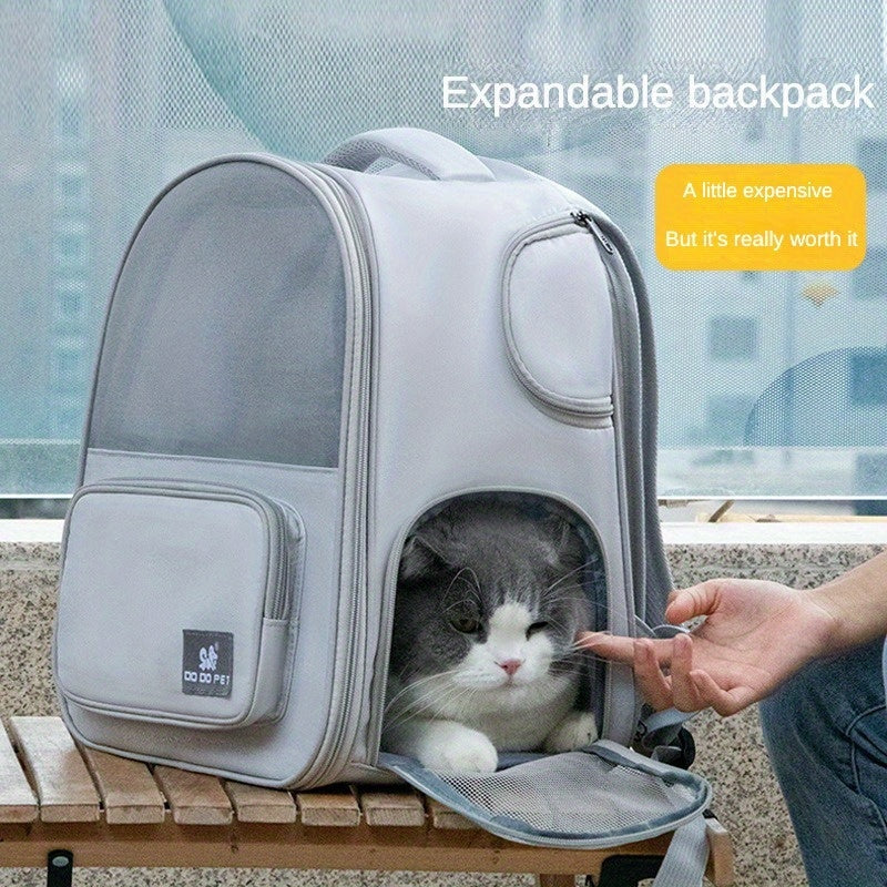 2-in-1 Adventure-Ready, Large Expandable Carrier & Backpack for Cats & Dogs Pets Possessions