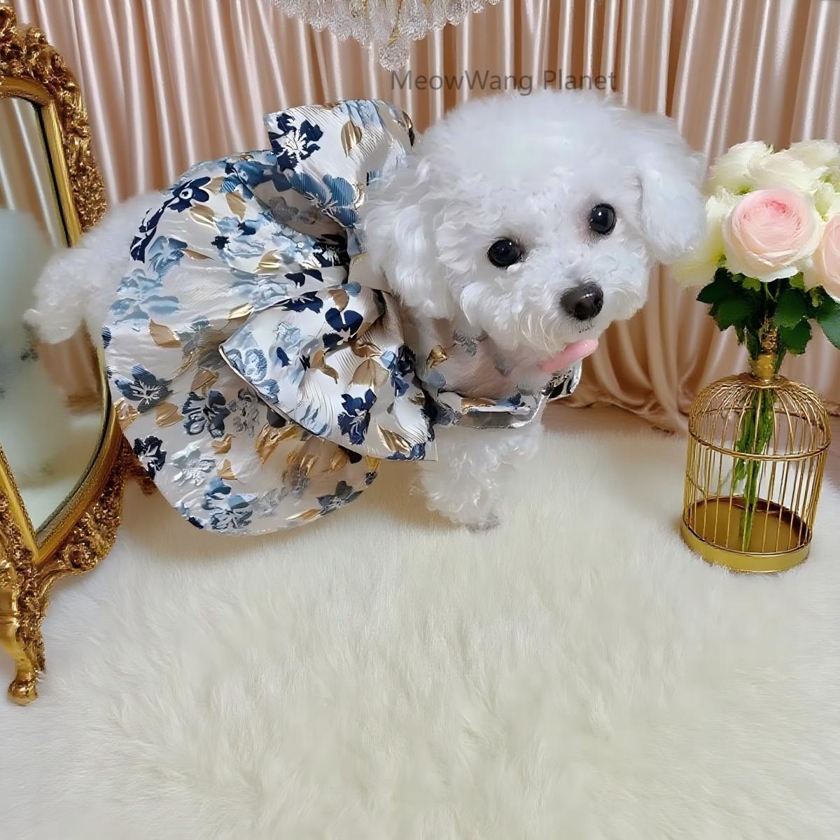 Elegant Floral Princess Dress for Cats & Small Dogs Pets Possessions