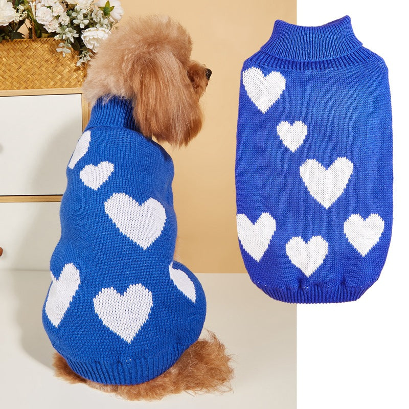 Valentine's Knitted Heart Sweater for Cats & Dogs Pets Possessions LLC