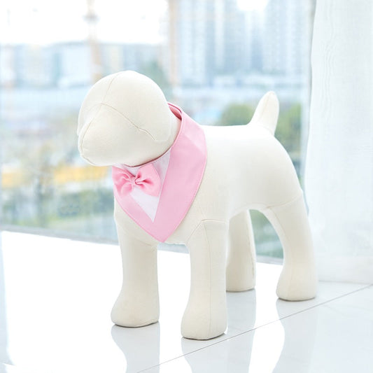 Special Occasions Fancy Triangular Collar Vests with Bow Tie for Cats & Dogs Pets Possessions LLC