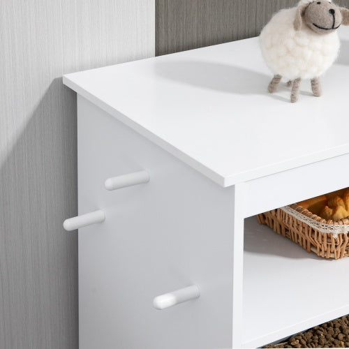 White Contemporary Pet Feeder Station with Storage Containers for Cats & Dogs (Must Have) Pets Possessions
