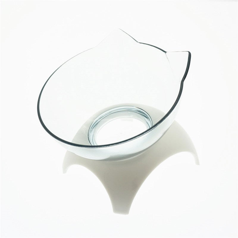 Diagonal Elevated Feeding Bowl Designed to Protect Cervical Vertebra for Cats Pets Possessions