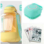 Silicone Soap Dispenser Bath Brush for Cats & Dogs Pets Possessions LLC