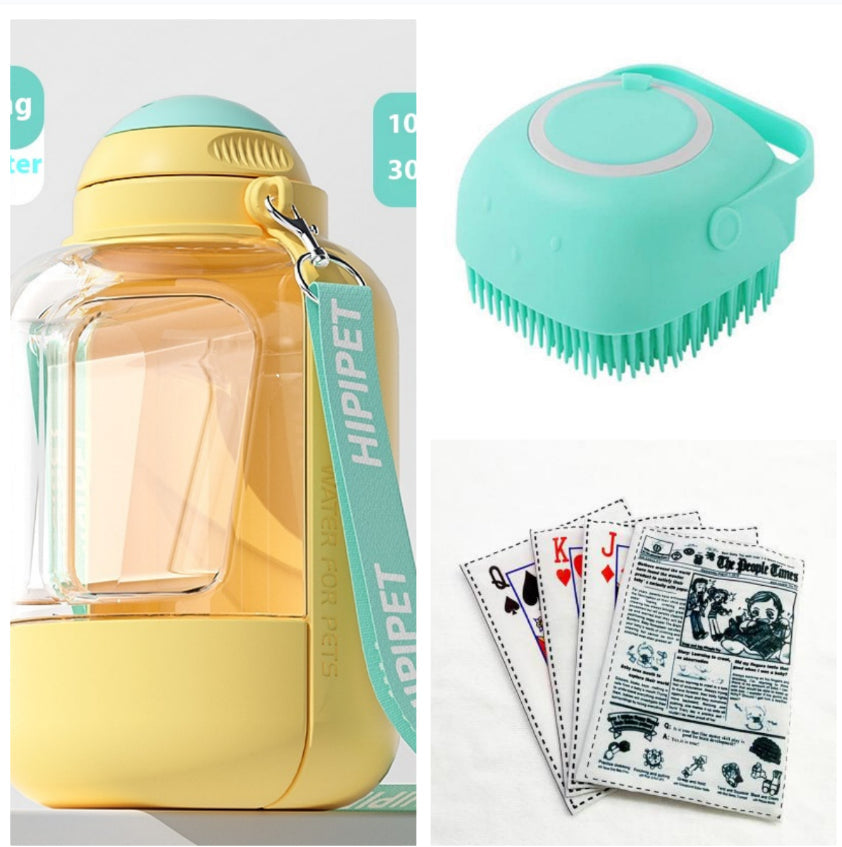 Silicone Soap Dispenser Bath Brush for Cats & Dogs Pets Possessions LLC