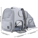 2-in-1 Adventure-Ready, Large Expandable Carrier & Backpack for Cats & Dogs Pets Possessions