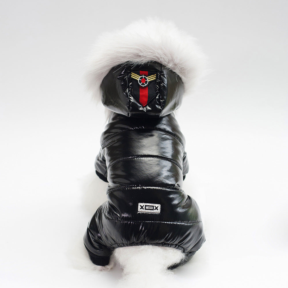 Cozy PU Leather Warm Coat for Small Dogs & Cats Pets Possessions LLC