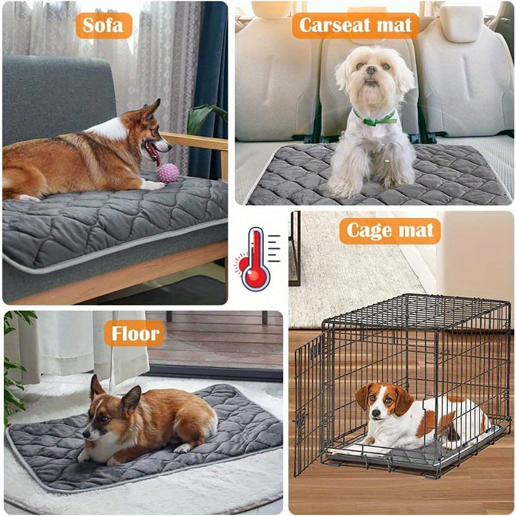 Non-Slip Warm Thermal Self-Heating Mat for Cats & Dogs (Easy Cleaning) Pets Possessions