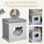 PawHut Cube Cave with Removable Sisal Scratching Pads for Cats Pets Possessions
