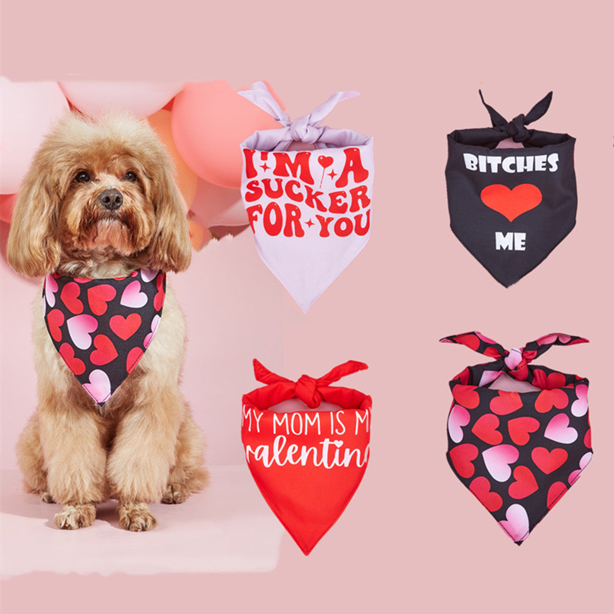 Trendy Valentines Day Scarves for Cats & Dogs Pets Possessions LLC