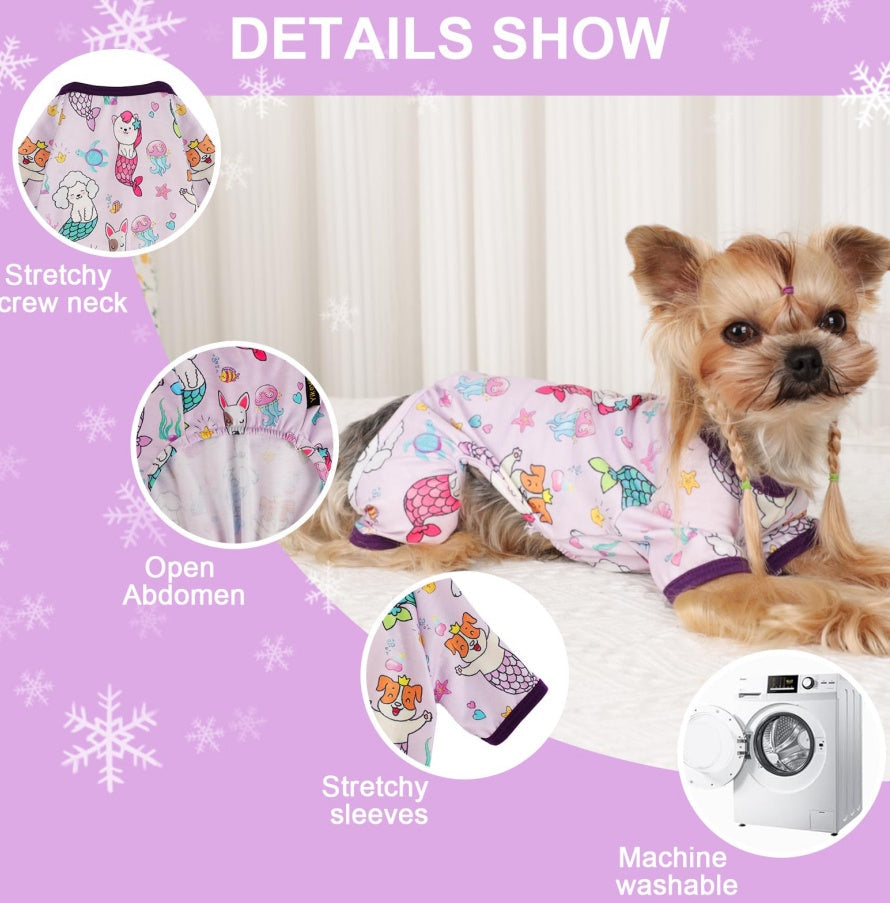Cutesy Mermaid Pajamas for Dogs Suitable for Boys & Girls Pets Possessions