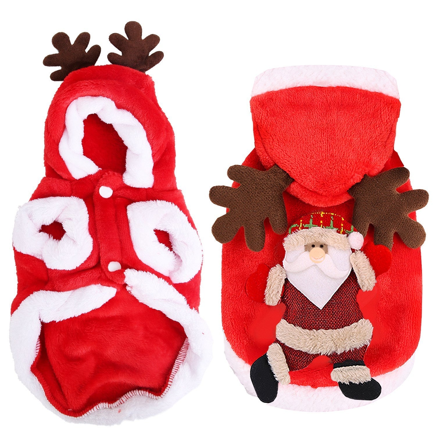 Christmas Themed Santa Claus Reindeer Antlers Costume for Dogs & Cats Pets Possessions
