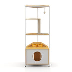 Cat Apartment with Feeding Station and Climbing Platform Pets Possessions