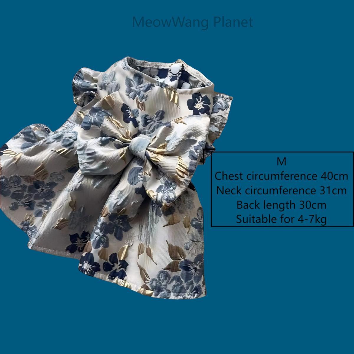 Elegant Floral Princess Dress for Cats & Small Dogs Pets Possessions