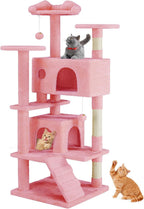 54” Multi-level Cat Tower with Sisal Grab Post Pets Possessions