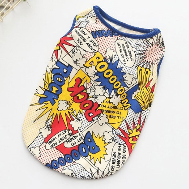 Comic Print Onesie for Cats & Dogs Pets Possessions LLC