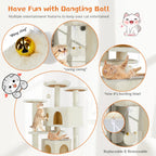 Multi Functional Cat Tower with Scratching Posts Pets Possessions